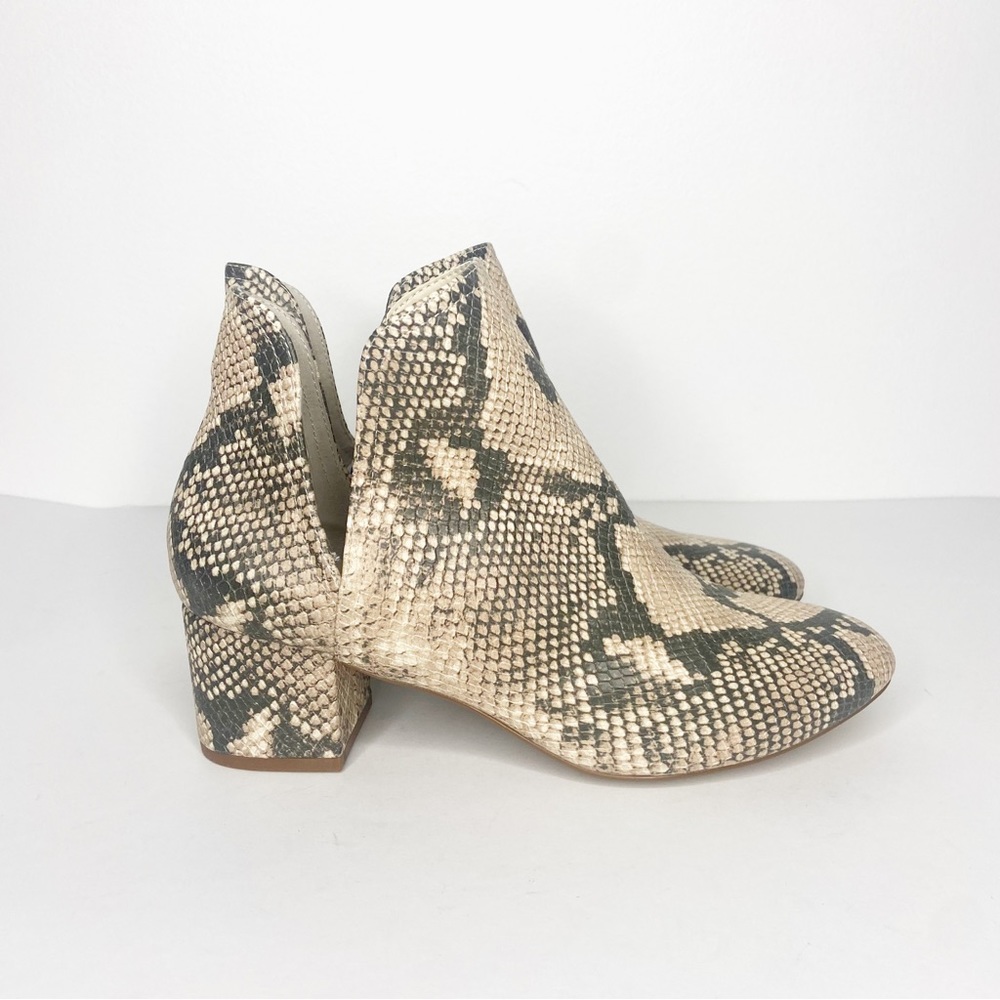 Steve Madden Snakeskin Boots Print Ankle Rockir Womens Size 8.5